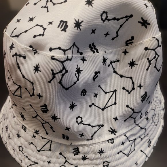 NEW reversible bucket hat Gemini & stars ✨ UPF 50 Gemini Cotton Reversible - Picture 1 of 3